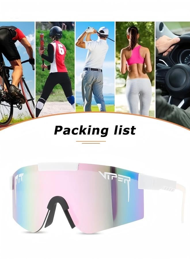 Cycling Sunglasses, Sports Sunglasses, UV Protection Cycling Sunglasses Polarized UV400 Visor Outdoor Windproof Glasses for Sports, Running, Golf, Baseball, Fishing - Image 5